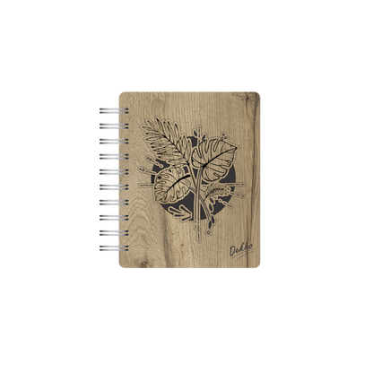 Libreta de Madera | Hojas Tropicales |