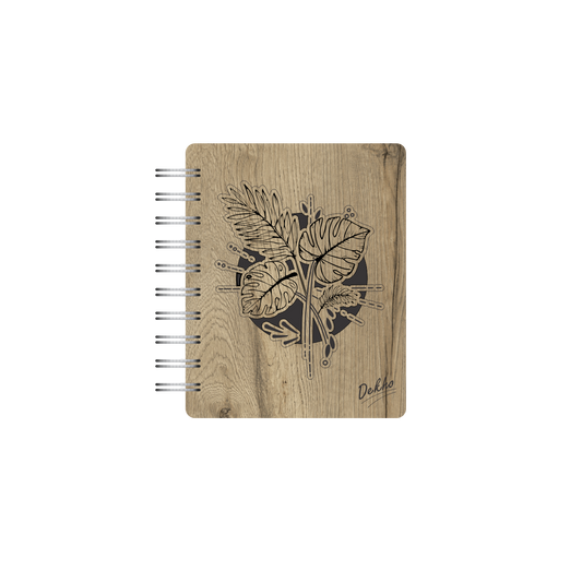 Libreta de Madera | Hojas Tropicales |