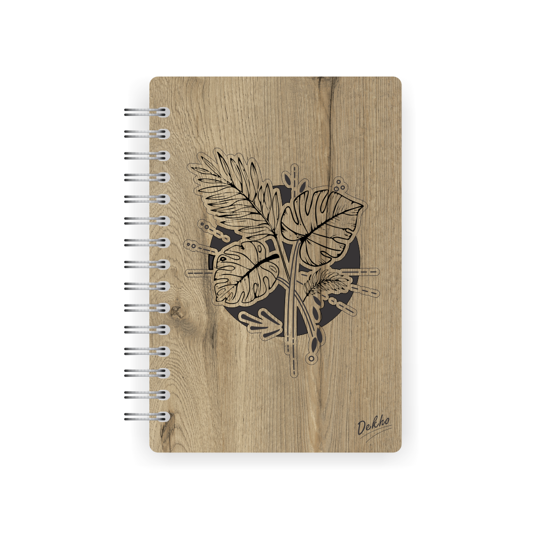 Cuaderno de Madera | Hojas Tropicales |