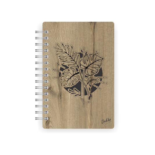 Cuaderno de Madera | Hojas Tropicales |