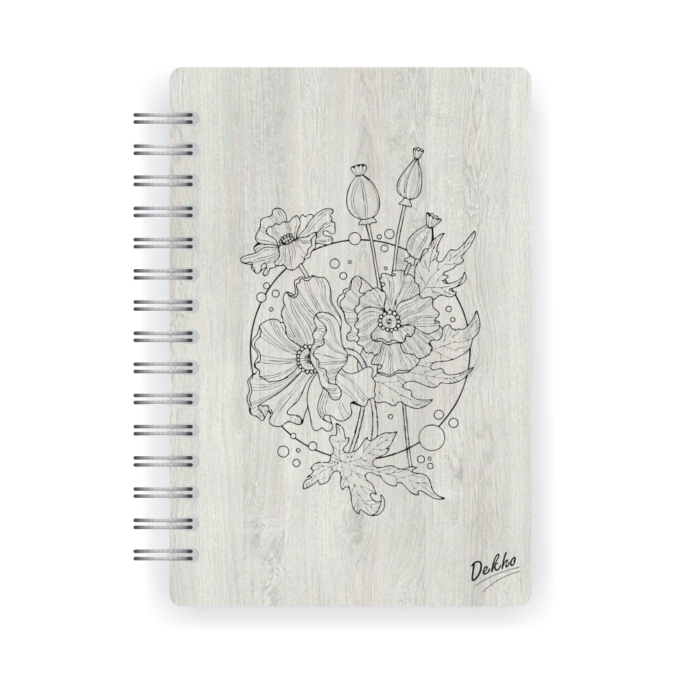 Cuaderno de Madera | Floral |