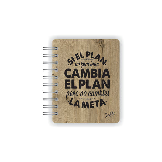 Libreta de Madera | Cambia el Plan |